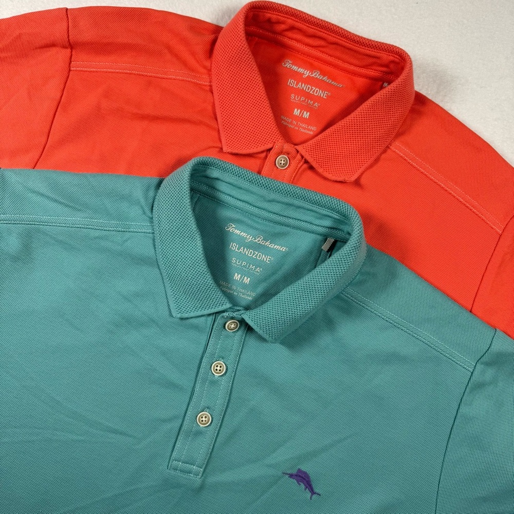 Tommy Bahama‎ Men’s M IslandZone Polo Bundle Blue & Orange